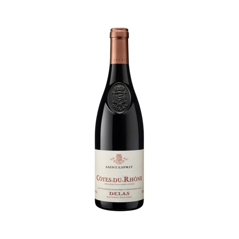 Bouteille Vin Plaisir du Rhône 75cl verre vide